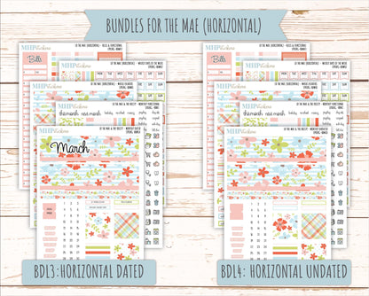 MARCH 2026 Stickers for the Mae & Kristy Laurel Denise Planners (Book Bound Planner) "Spring" || BB