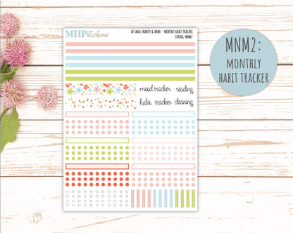 MARCH 2026 Stickers for Small Nancy & Anne Laurel Denise Planners. (Formerly Mini Planner) "Spring" || MN