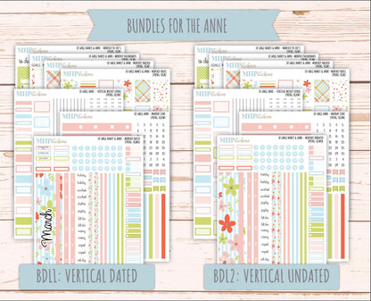 MARCH 2026 Stickers for Large Nancy & Anne Planners (Formerly Original Size). For Laurel Denise Planners. "Spring" || OG
