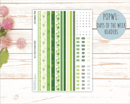 MARCH 2026 Stickers for The Jo, Laurel Denise Planner (Formerly Pop-Up Planner) "Lucky Shamrock" || POP