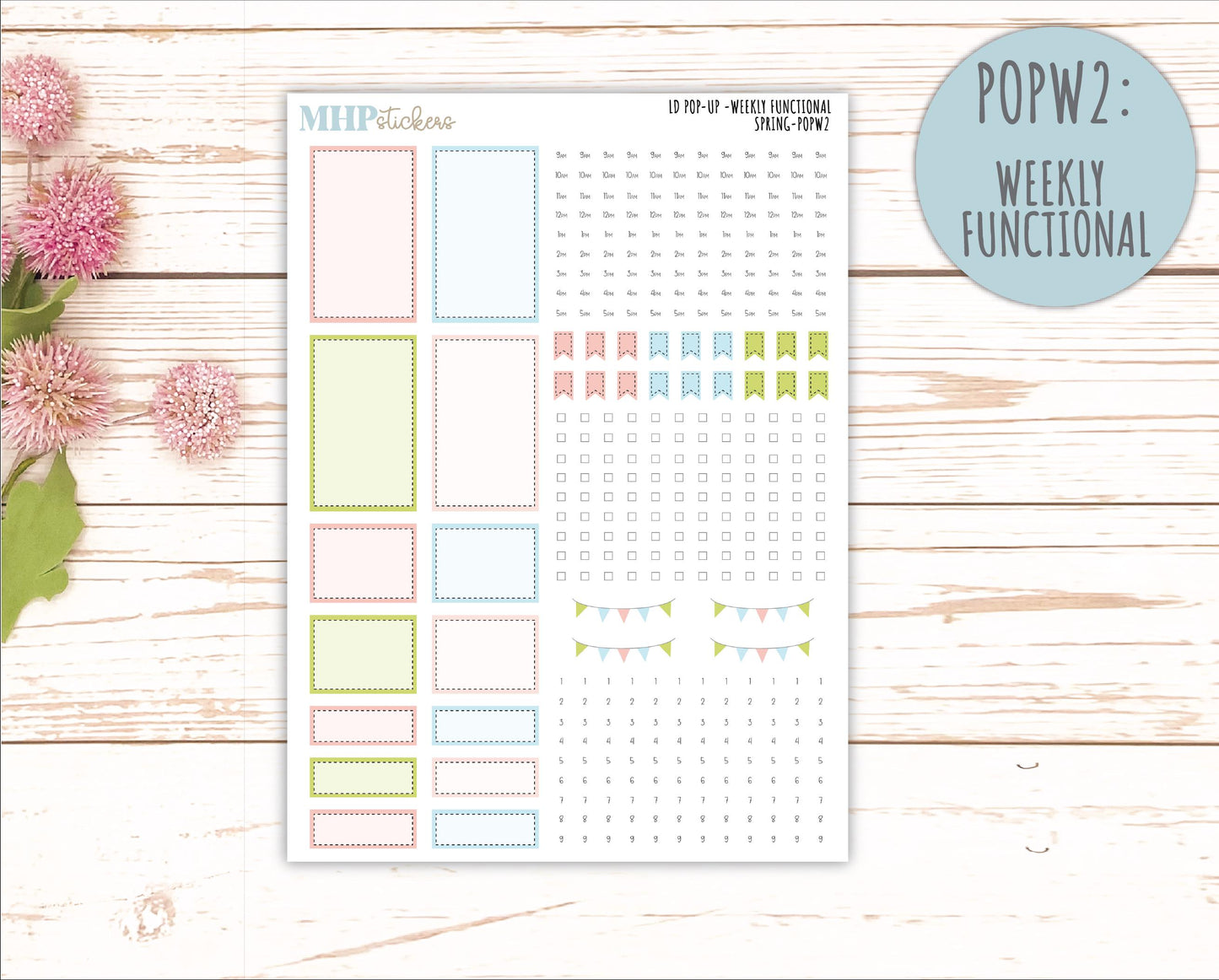 MARCH 2026 Stickers for The Jo, Laurel Denise Planner (Formerly Pop-Up Planner) "Spring" || POP