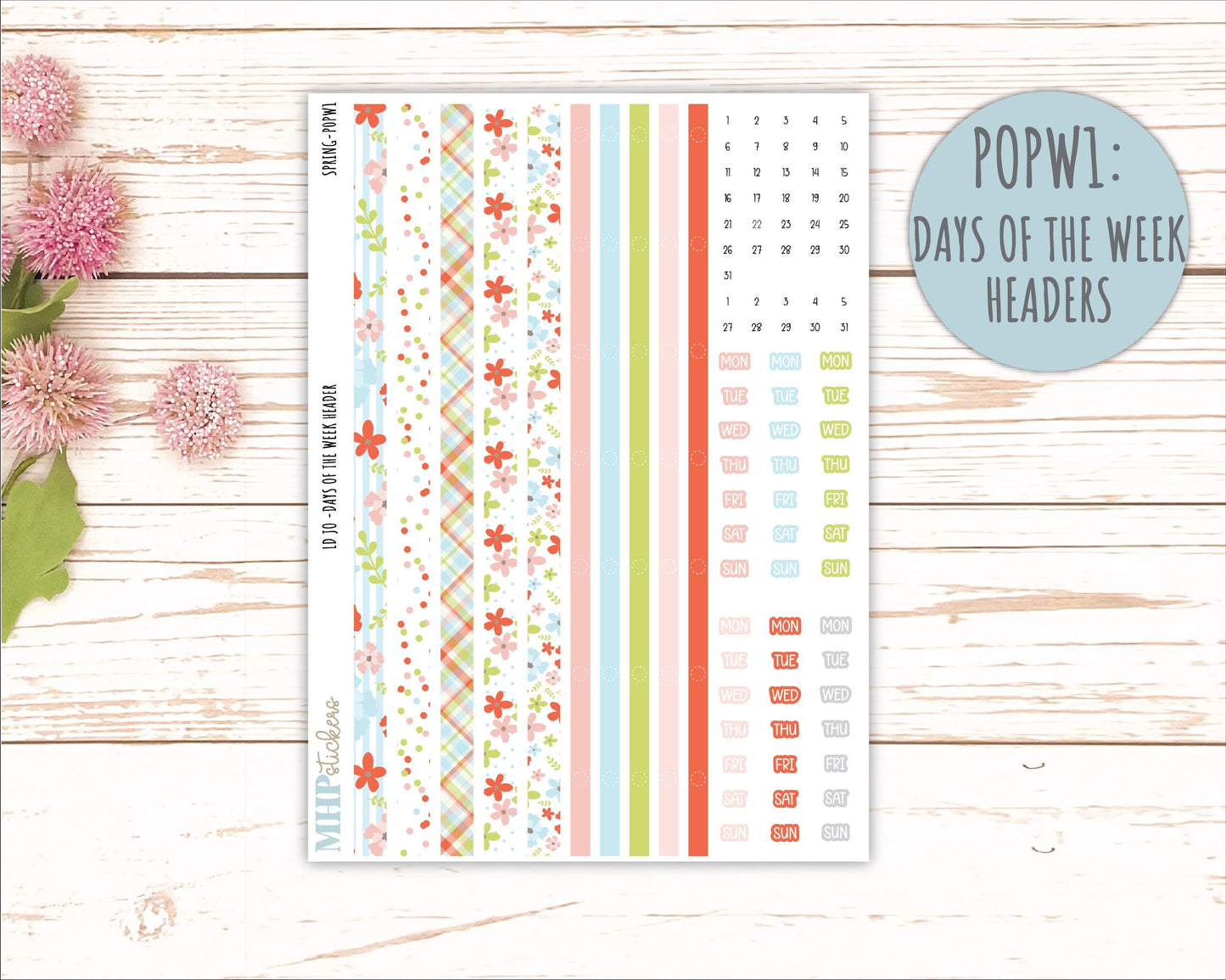 MARCH 2026 Stickers for The Jo, Laurel Denise Planner (Formerly Pop-Up Planner) "Spring" || POP