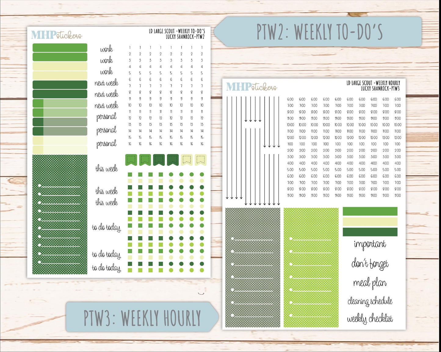 MARCH 2026 Stickers for the Large Scout Planner (formerly Portrait Planner). For Laurel Denise Planners "Lucky Shamrock" ||PT