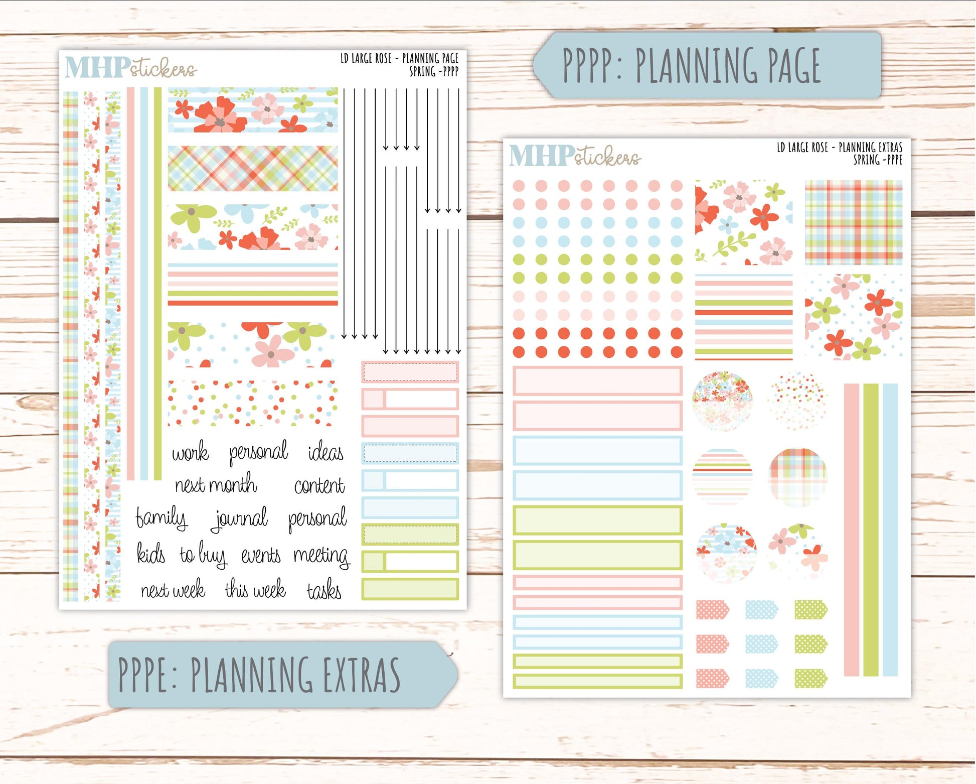MARCH 2026 Stickers for the Large Rose Planner (Formerly Project Planner). Laurel Denise. "Spring" || PP