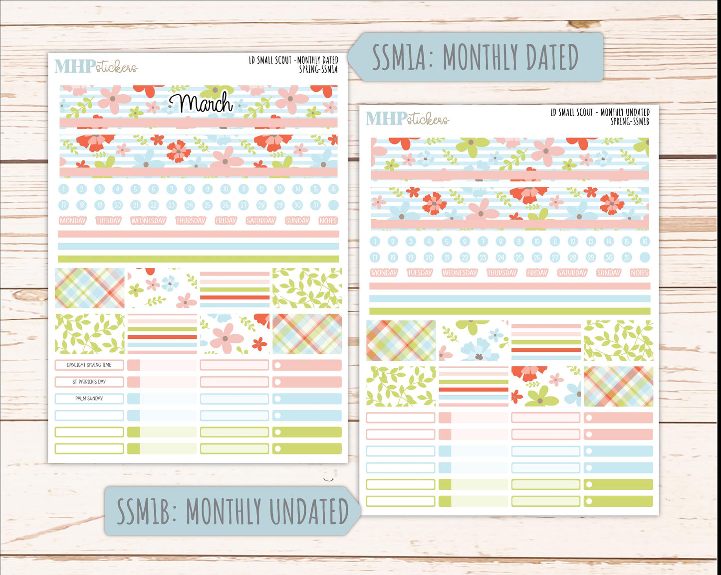 MARCH 2026 Stickers for the Small Scout Planner. For Laurel Denise Planners. "Spring" ||SS