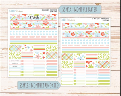 MARCH 2026 Stickers for the Small Scout Planner. For Laurel Denise Planners. "Spring" ||SS