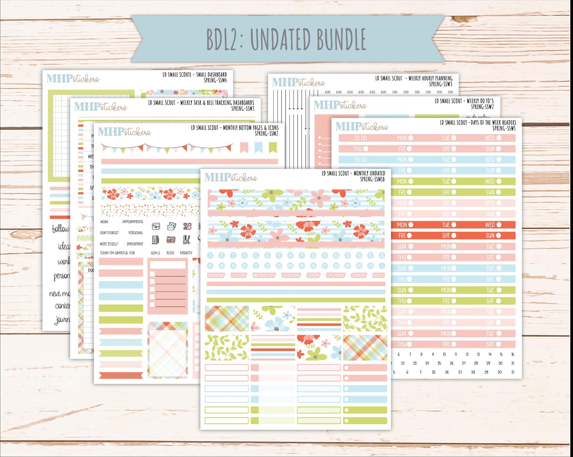 MARCH 2026 Stickers for the Small Scout Planner. For Laurel Denise Planners. "Spring" ||SS