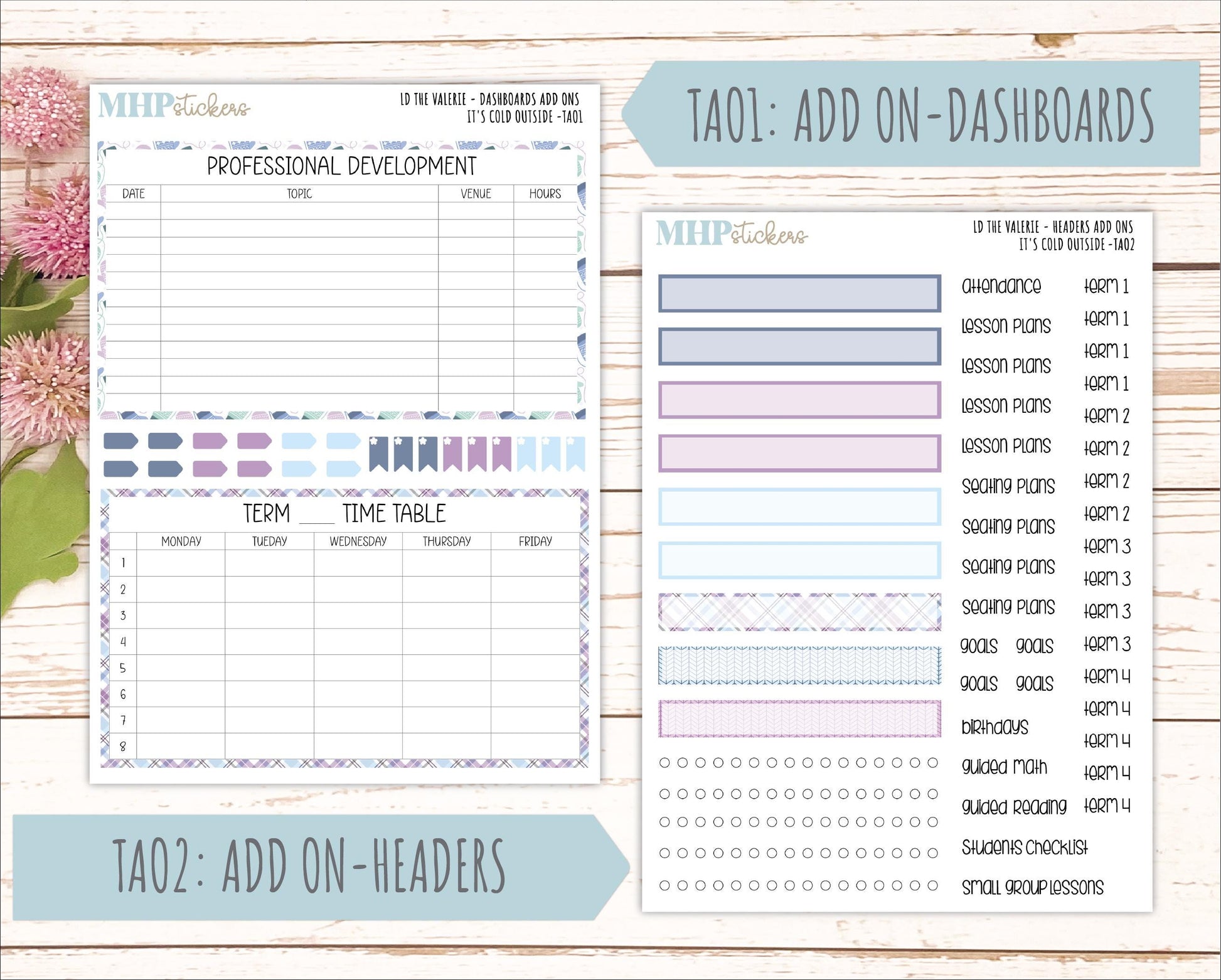 JANUARY Stickers for The Valerie Laurel Denise Planner (Formerly Teacher Planner) "It's Cold Outside" || TC