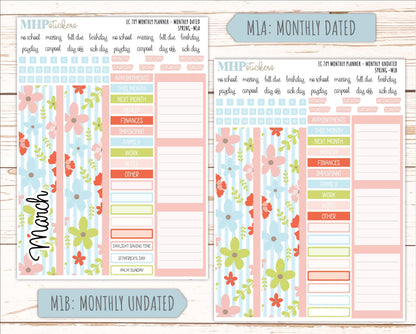MARCH Monthly Kit for 7x9 Erin Condren Planners. 2026 Collection "Spring" || ECM