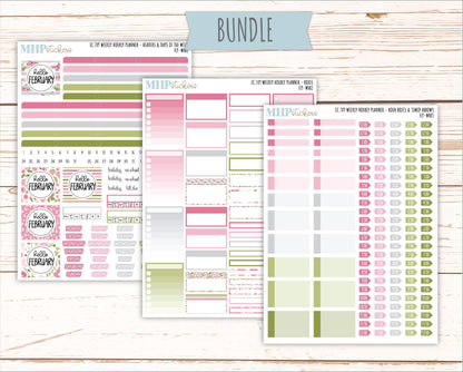 FEBRUARY Weekly Hourly Planning Kits for 7x9 Erin Condren Planners. 2026 Collection "Fly" || ECWHR