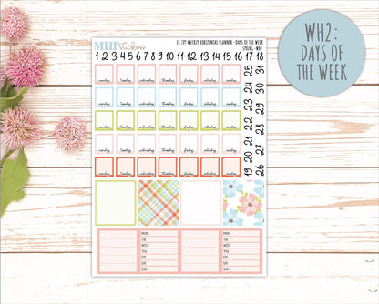 MARCH Weekly Horizontal Planning Kit for 7x9 Erin Condren Planners. 2026 Collection "Spring" || ECWH