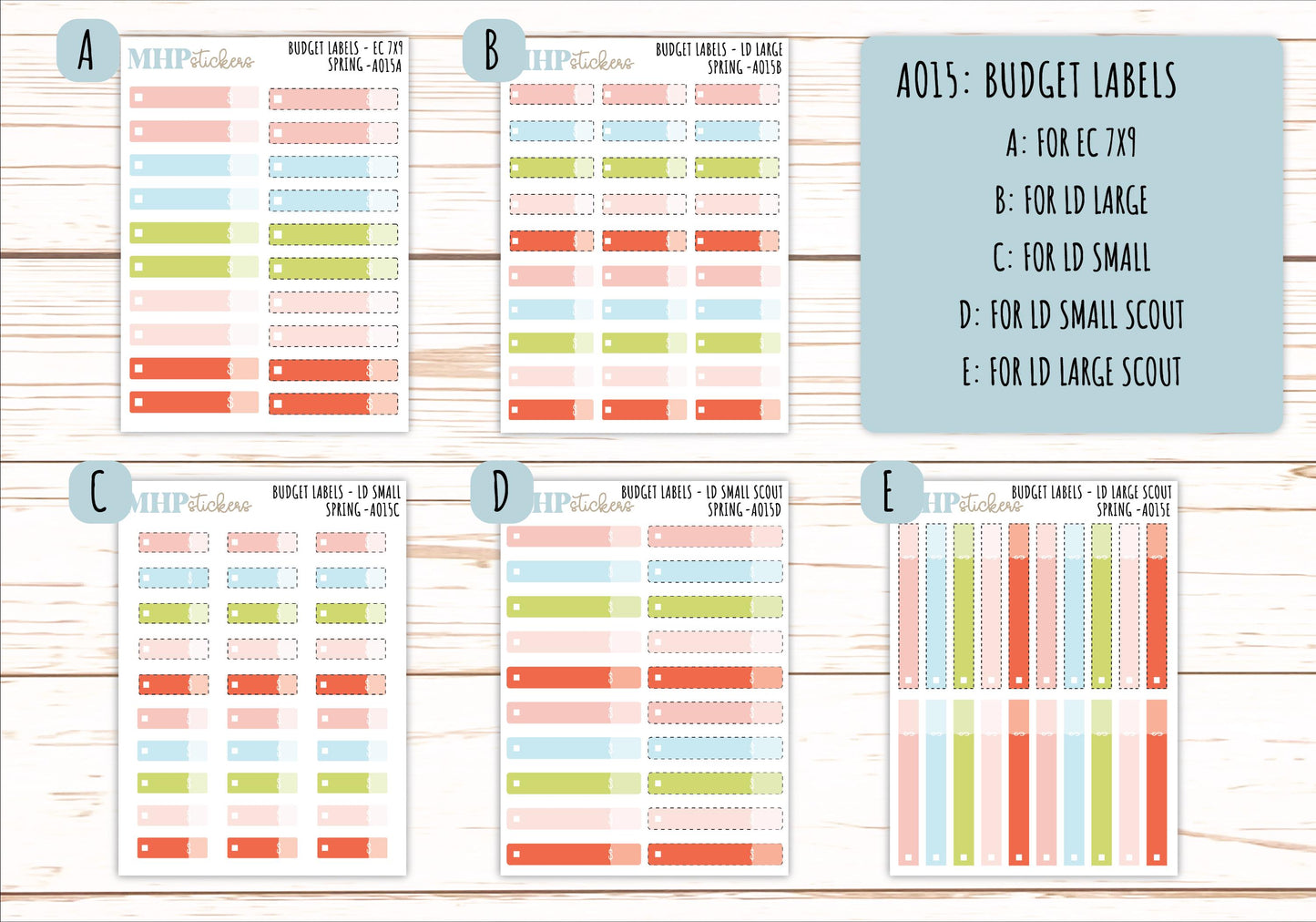 Basic Labels & Habit Trackers. ADD-On's for Monthly Kits "Spring" || AOBL