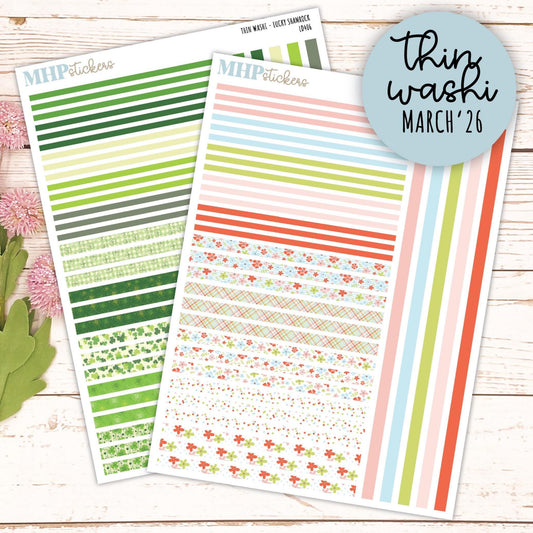 Thin Washi for Laurel Denise Planners. Planner Stickers MARCH '26 || LD406