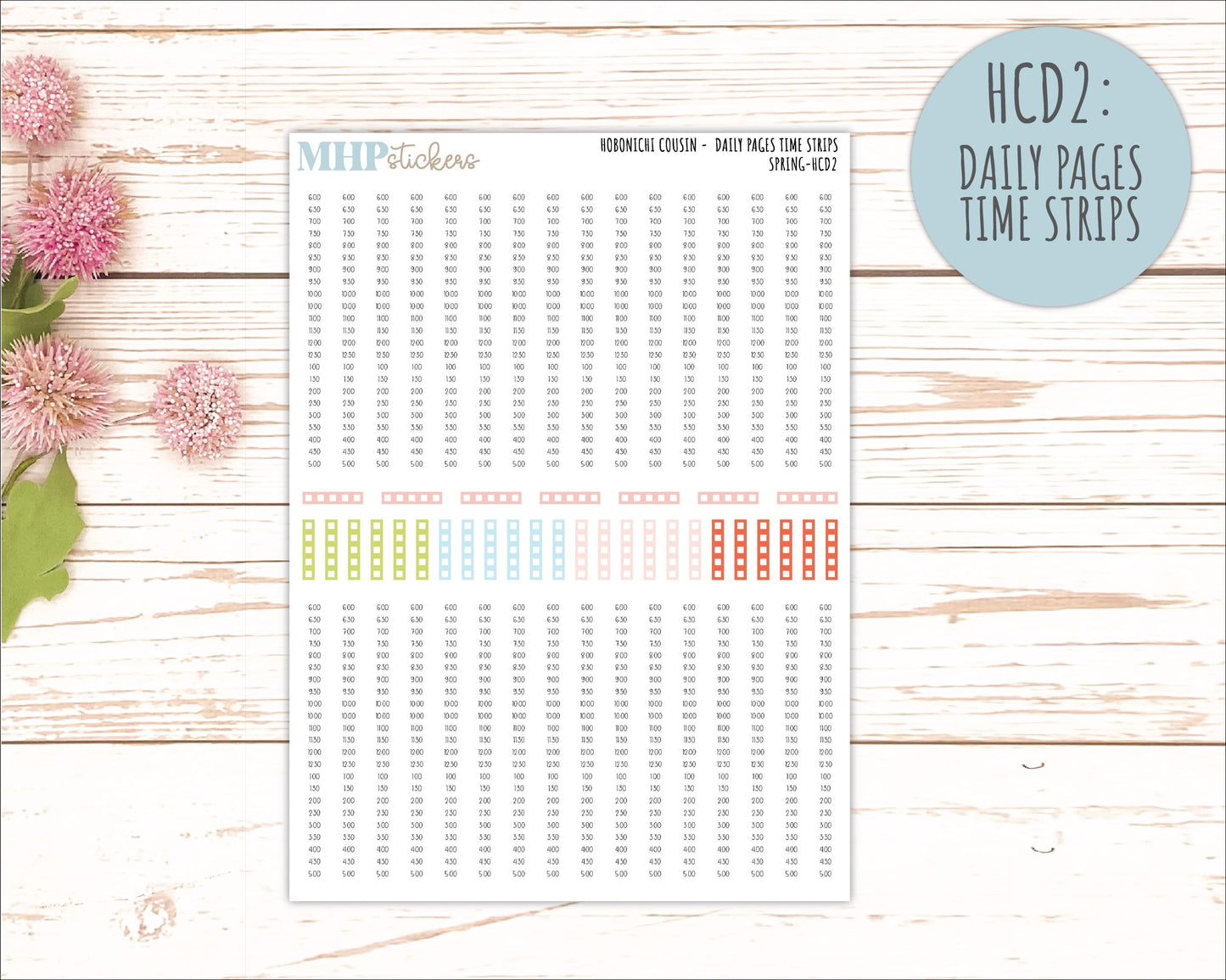 MARCH 2026 Stickers for Hobonichi Cousin. A5 Planners "Spring" || HC