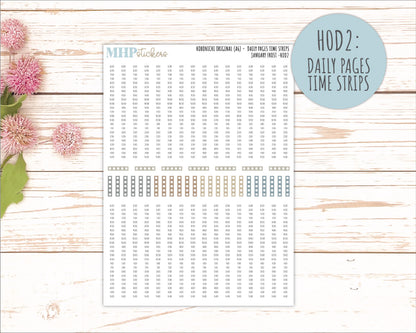 JANUARY 2026 Stickers for Hobonichi Techo Original. A6 Planners "January Frost" || HO