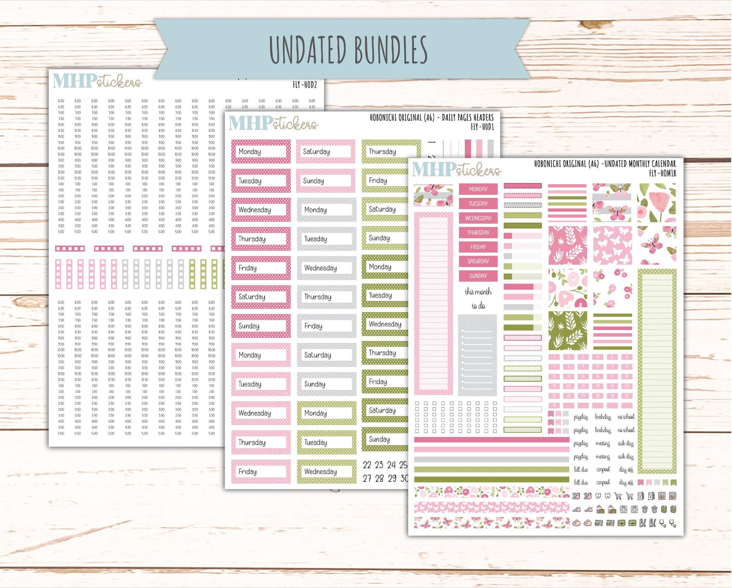 FEBRUARY 2026 Stickers for Hobonichi Techo Original. A6 Planners "Fly" || HO