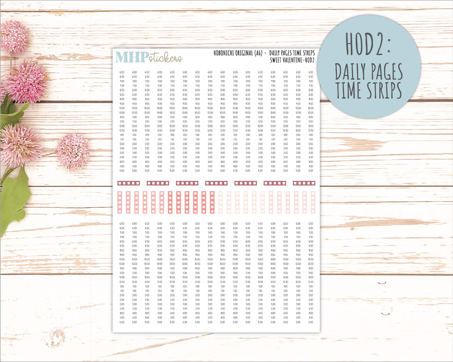 FEBRUARY 2026 Stickers for Hobonichi Techo Original. A6 Planners "Sweet Valentine" || HO