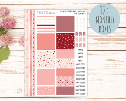 FEBRUARY Stickers for EC Teacher Lesson Planner. 2026 Collection "Sweet Valentine" || ECT