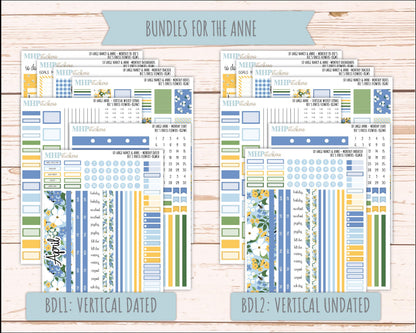 APRIL 2026 Stickers for Large Nancy & Anne Planners (Formerly Original Size). For Laurel Denise Planners. "Bee's Knees Flowers" || OG