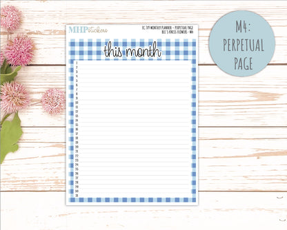 APRIL Monthly Kit for 7x9 Erin Condren Planners. 2026 Collection "Bee's Knees Flowers" || ECM