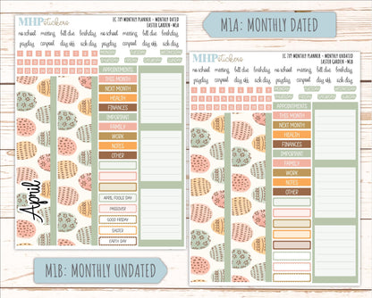 APRIL Monthly Kit for 7x9 Erin Condren Planners. 2026 Collection "Easter Garden" || ECM