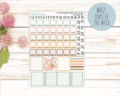 APRIL Weekly Horizontal Planning Kit for 7x9 Erin Condren Planners. 2026 Collection "Easter Garden" || ECWH