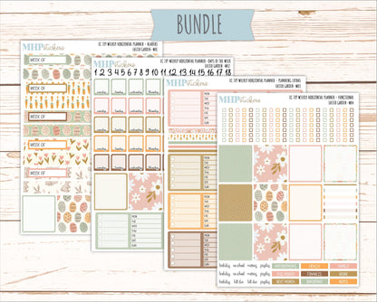 APRIL Weekly Horizontal Planning Kit for 7x9 Erin Condren Planners. 2026 Collection "Easter Garden" || ECWH