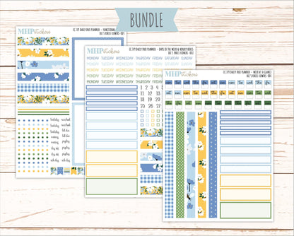 APRIL Daily Duo Sticker Kit for 7x9 Erin Condren Planners. 2026 Collection "Bee's Knees Flowers" || ECDD