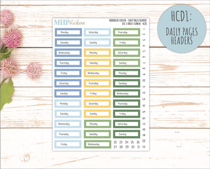 APRIL 2026 Stickers for Hobonichi Cousin. A5 Planners "Bee's Knees Flowers" || HC