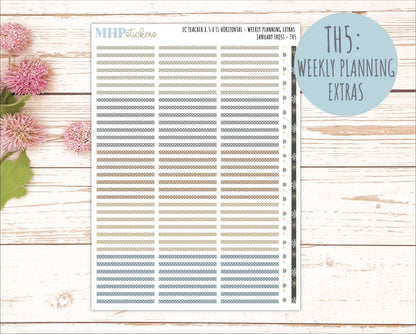 JANUARY Stickers for EC Teacher Lesson Planner - Horizontal Layout. 2026 Collection "January Frost" || ECTH