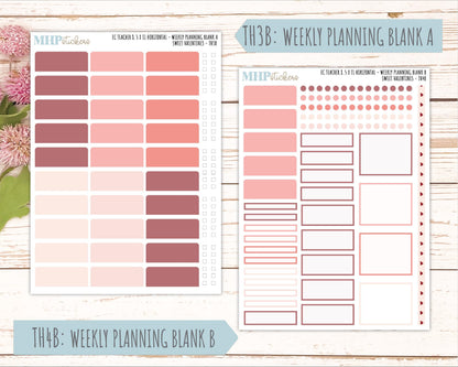 FEBRUARY Stickers for EC Teacher Lesson Planner - Horizontal Layout. 2026 Collection "Sweet Valentine" || ECTH