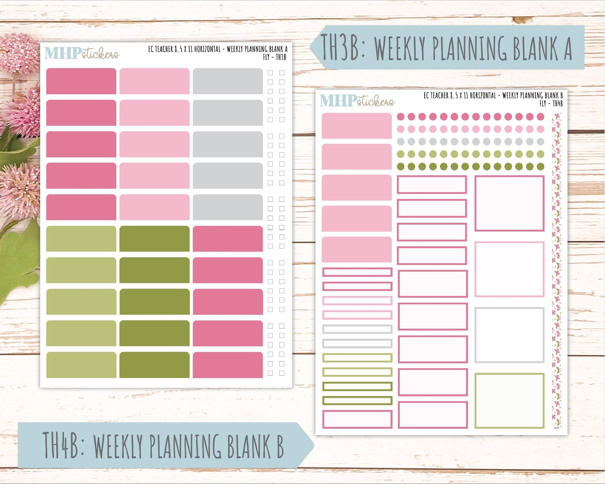 FEBRUARY Stickers for EC Teacher Lesson Planner - Horizontal Layout. 2026 Collection "Fly" || ECTH