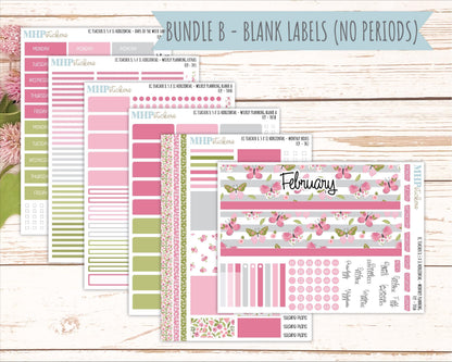 FEBRUARY Stickers for EC Teacher Lesson Planner - Horizontal Layout. 2026 Collection "Fly" || ECTH