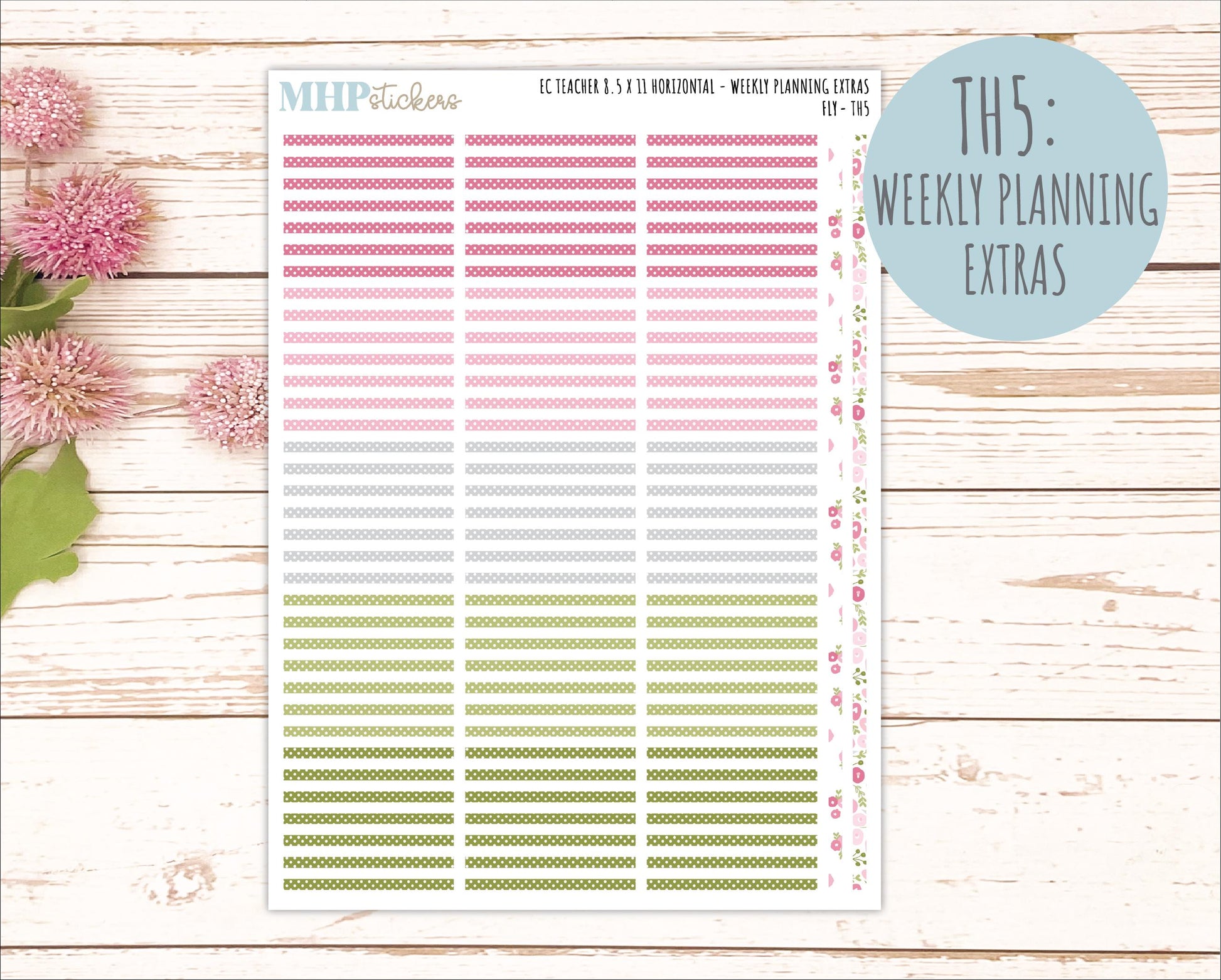 FEBRUARY Stickers for EC Teacher Lesson Planner - Horizontal Layout. 2026 Collection "Fly" || ECTH