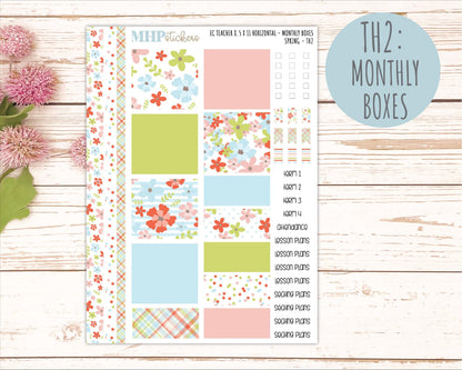 MARCH Stickers for EC Teacher Lesson Planner - Horizontal Layout. 2026 Collection "Spring" || ECTH