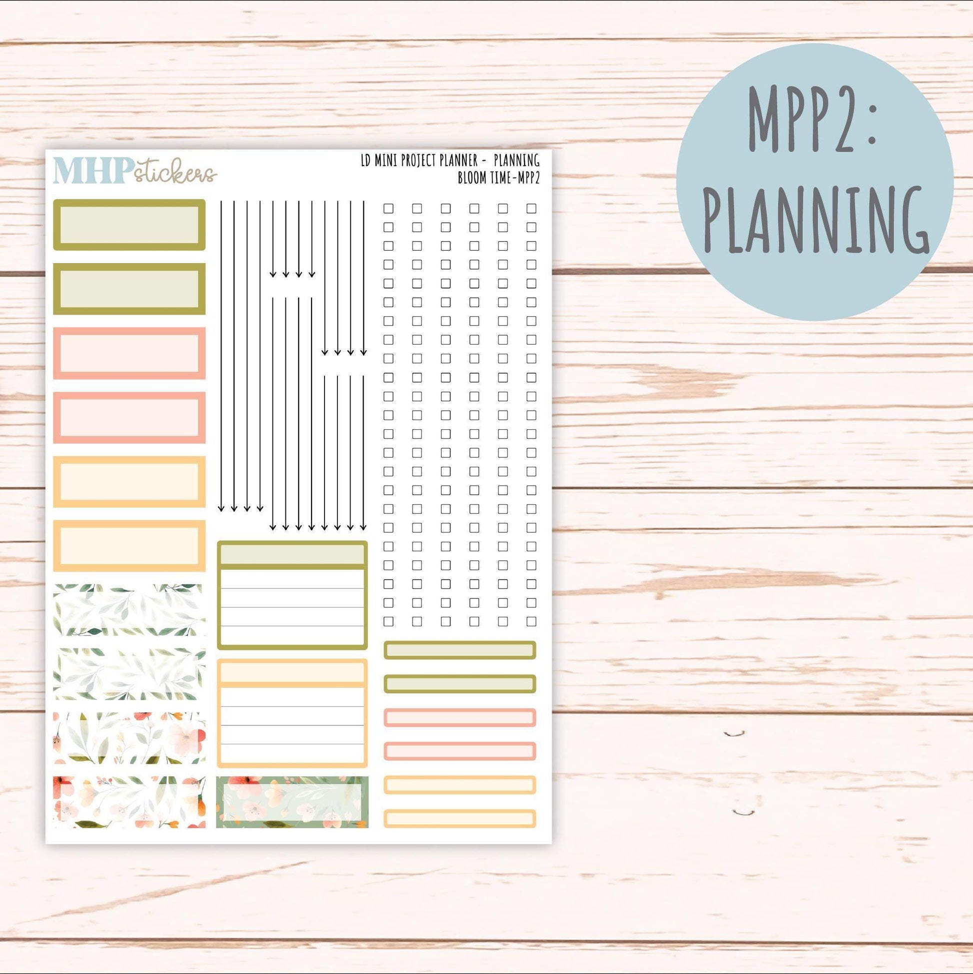 JUNE 2025 Stickers for The Rose Small Laurel Denise Planner (Formerly Mini Project Planner) "Bloom Time" || MPPBT