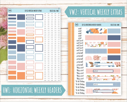 NOVEMBER Stickers for Large size Horizontal & Vertical Laurel Denise Planner. (Formerly Original or Standar Size) "Hello Fall" || OGHF