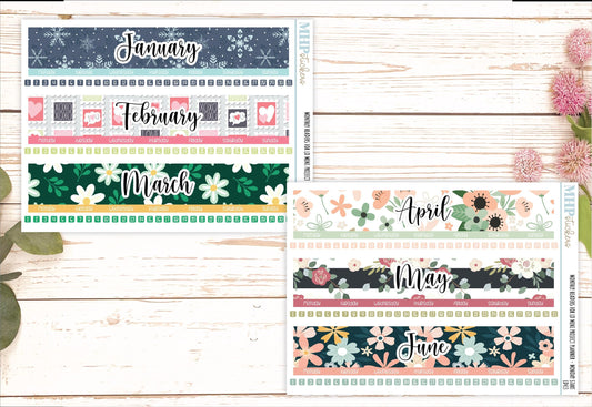 Monthly Headers Set for Laurel Denise Planner The Rose Small Planner (Formerly Mini Project Planner) || LD413