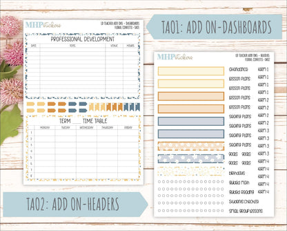 JUNE Stickers for The Valerie Laurel Denise Planner (Formerly Teacher Planner) "Floral Confetti" || TFC
