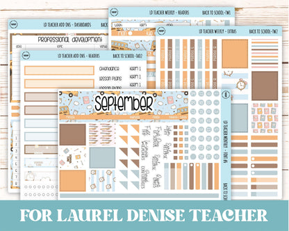 SEPTEMBER Stickers for The Valerie Laurel Denise Planner (Formerly Teacher Planner) "Back to School" || TBTS