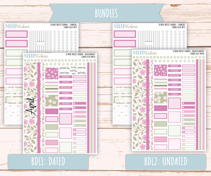 APRIL 2025 Stickers for The Rose Small Laurel Denise Planner (Formerly Mini Project Planner) "Flower Field" || MPPFF