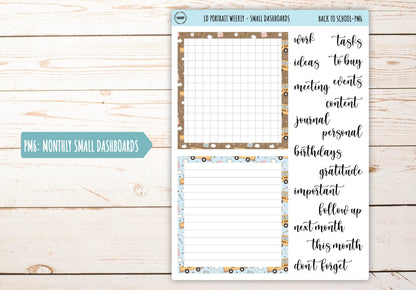 SEPTEMBER Stickers for The Scout Laurel Denise Planner (formerly Portrait Planner). "Back to School" || PST