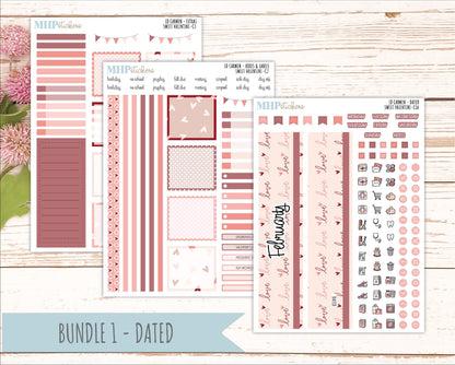 FEBRUARY 2026 Stickers for The Carmen Laurel Denise Planner (Simply Month Planner). "Sweet Valentine" || C