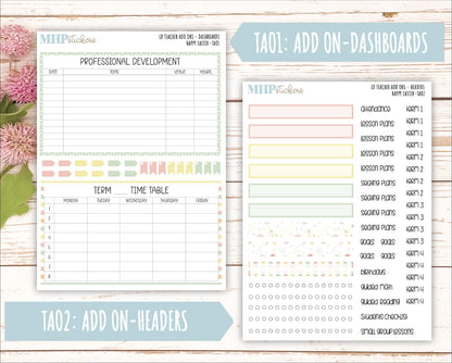 APRIL Stickers for The Valerie Laurel Denise Planner (Formerly Teacher Planner) "Happy Easter" || THE
