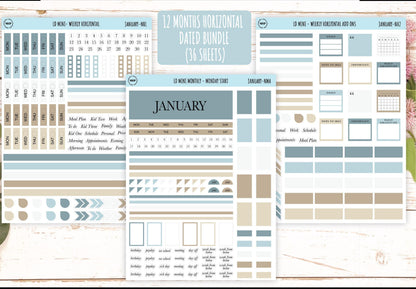 Neutral Color Bundles for Small Horizontal & Vertical Laurel Denise Planners. (Formerly Mini Planner) || NMBDLS