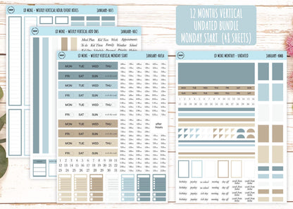Neutral Color Bundles for Small Horizontal & Vertical Laurel Denise Planners. (Formerly Mini Planner) || NMBDLS