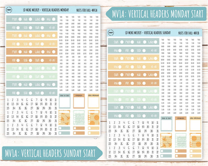 October Stickers for small Laurel Denise Planners "Nuts for Fall" || MNF