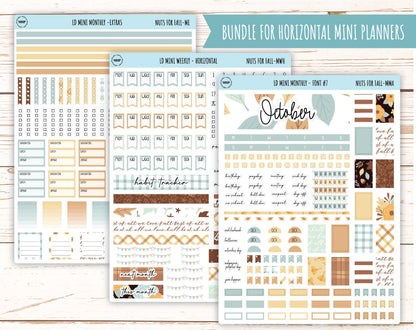 October Stickers for small Laurel Denise Planners "Nuts for Fall" || MNF