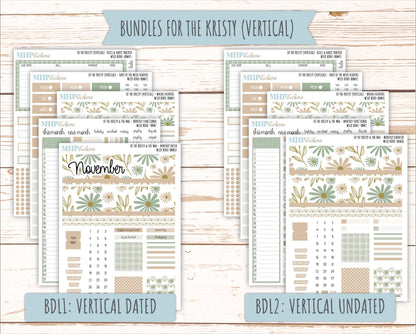 NOVEMBER 2025 Stickers for The Mae & The Kristy Laurel Denise Planners (Formerly Book Bound Planner) "Wild Boho" || BB