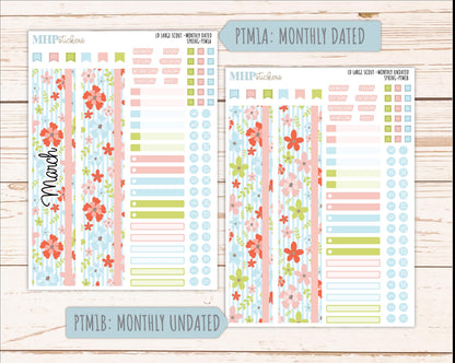 MARCH 2026 Stickers for the Large Scout Planner (formerly Portrait Planner). For Laurel Denise Planners "Spring" ||PT